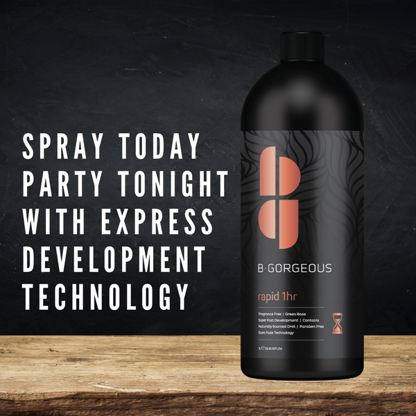 B.Gorgeous 1HR "Rapid" 1L:This 1-hour rapid tanning solution is designed for those who need a tan in a hurry. 
 * Ultra-Fast Development:
   * The defining feature is its rapid development time. It's formulated to produce a noticeable tan in just 1 hour.