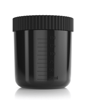 Tan.Cup 2 Pack inc Lids - Excess 3 - Black Transparent